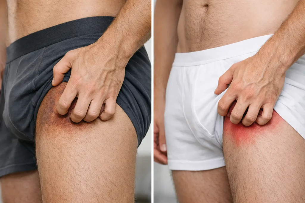 Erythrasma vs Jock Itch Symptoms
